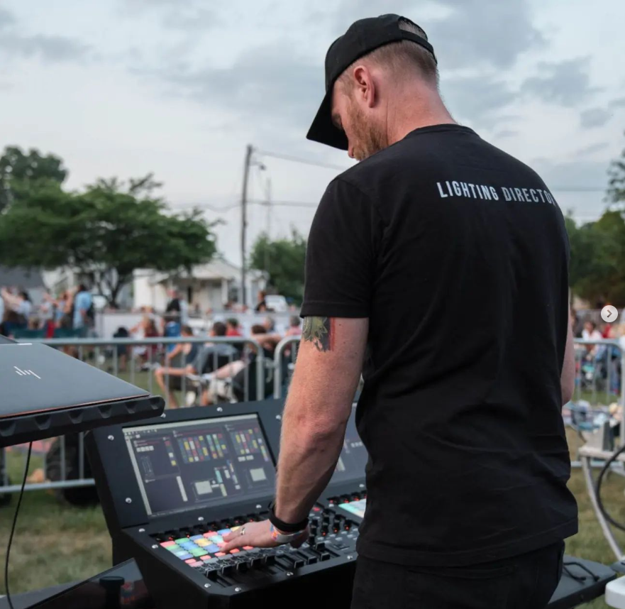 Large festival lighting rig being controlled by QLC+ 4