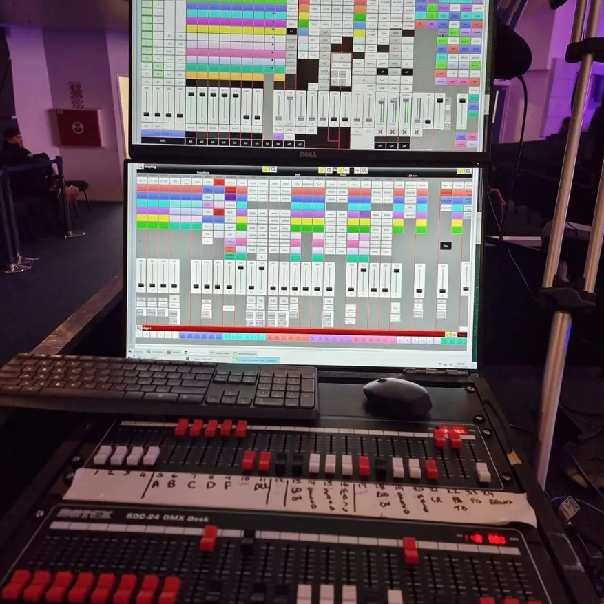 Film and Television studio lighting controlled with QLC+4